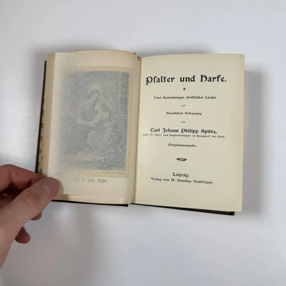Psalter and Harp by C J P Spitta Antique Book Ger Lng